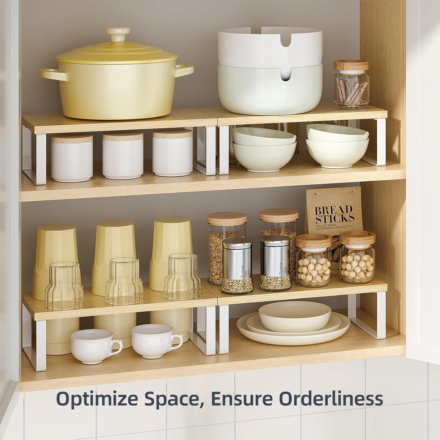 Estante Organizador de Gabinete PanPanPal, Madera Natural, 2 Pzas