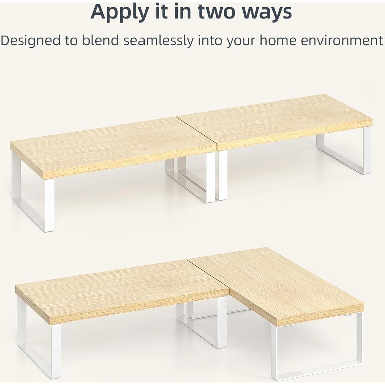 Estante Organizador de Gabinete PanPanPal, Madera Natural, 2 Pzas