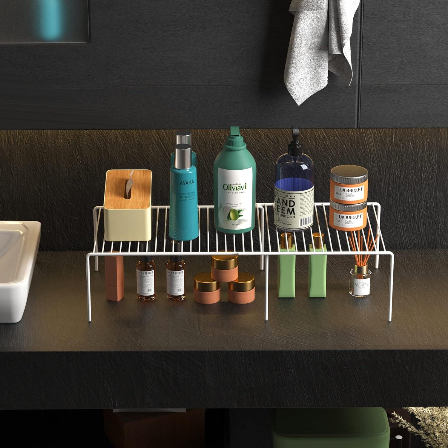 Estante de Almacenamiento Redrubbit Blanco 2 Piezas Ajustable