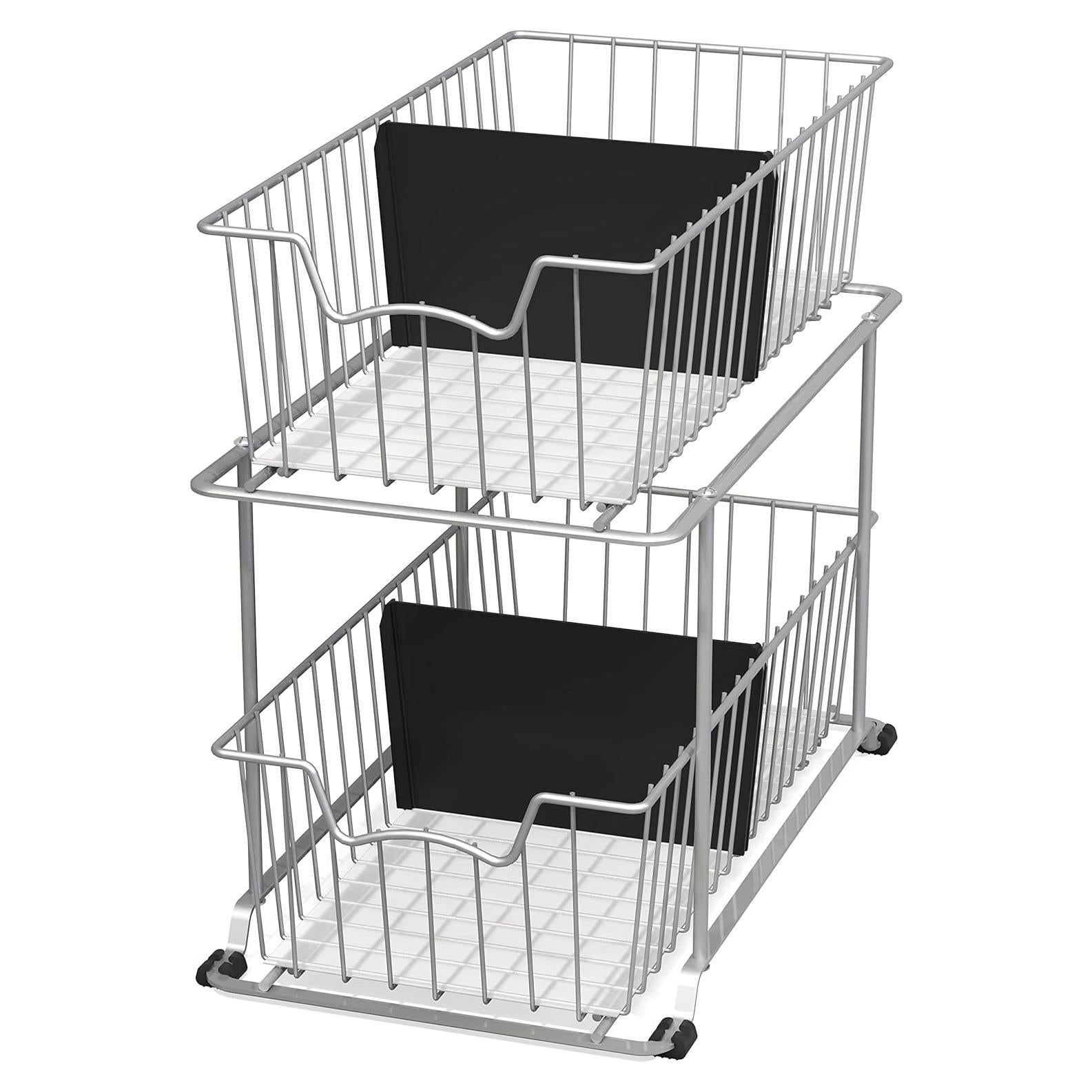 Organizador de Cajones Simple Houseware 2 Niveles Metal Gris