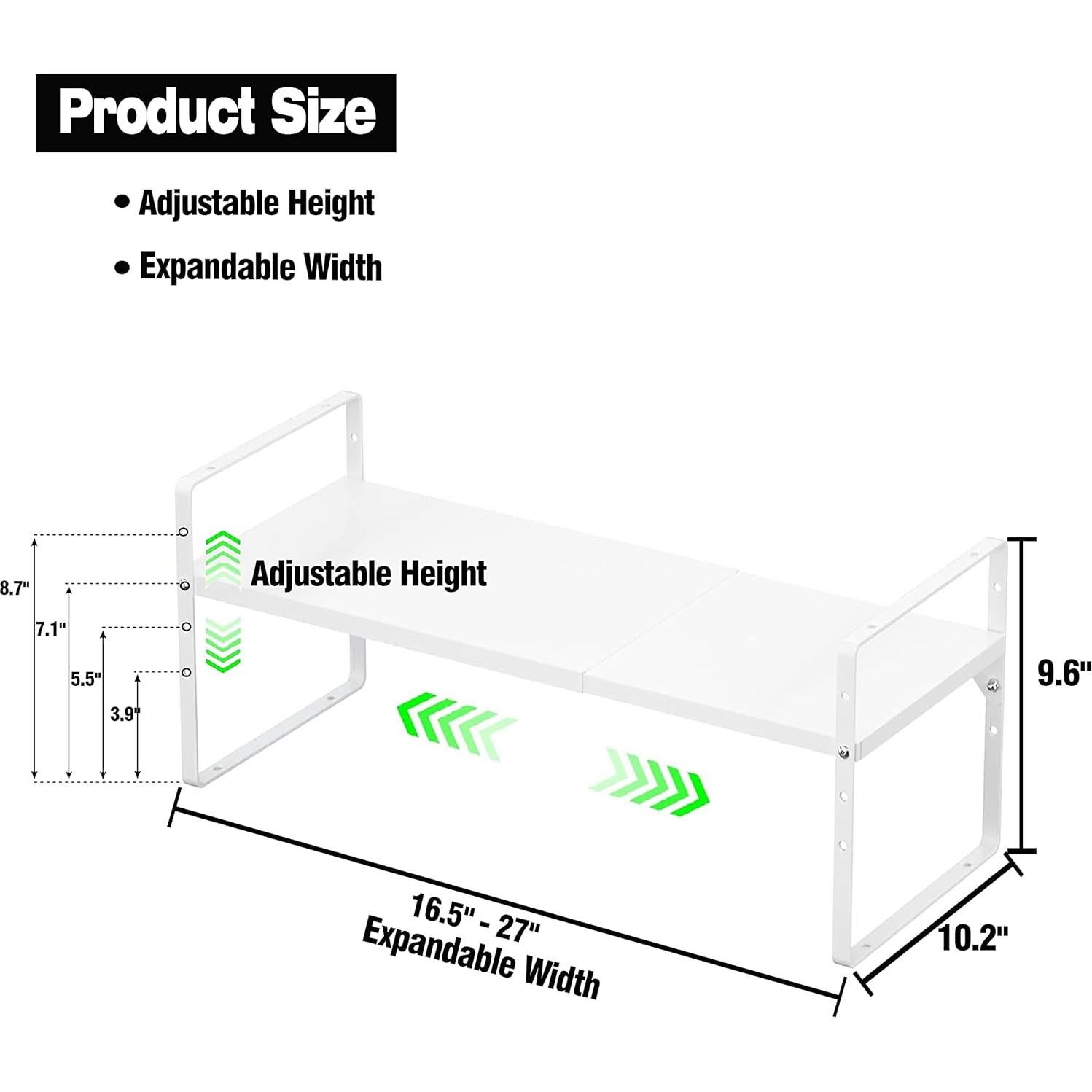 Estante Expandible de Almacenamiento LOCVCDA para Cocina 42-68 cm