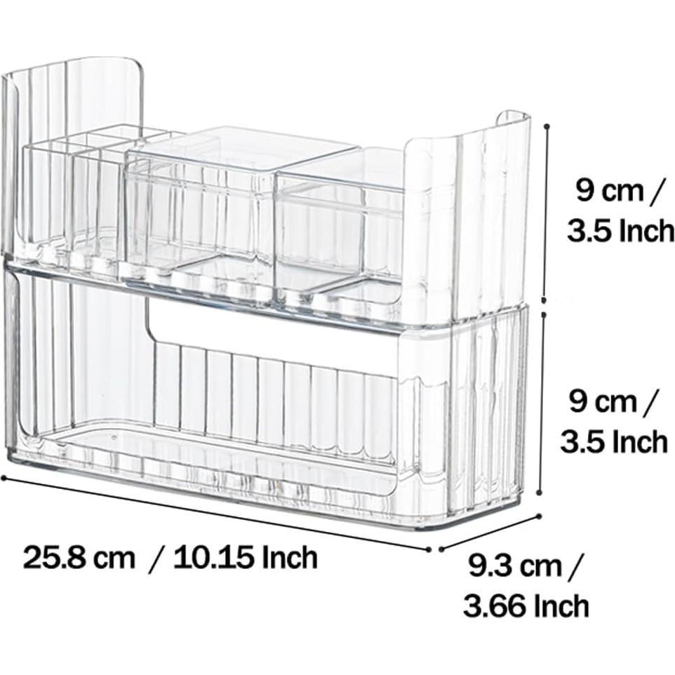 Organizador de Estantes MORNITE 2 Niveles Transparente