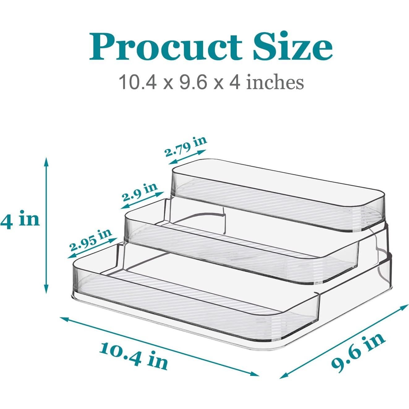 Estante de Especias Acrílico Zilphoba 3 Niveles Sin Montaje