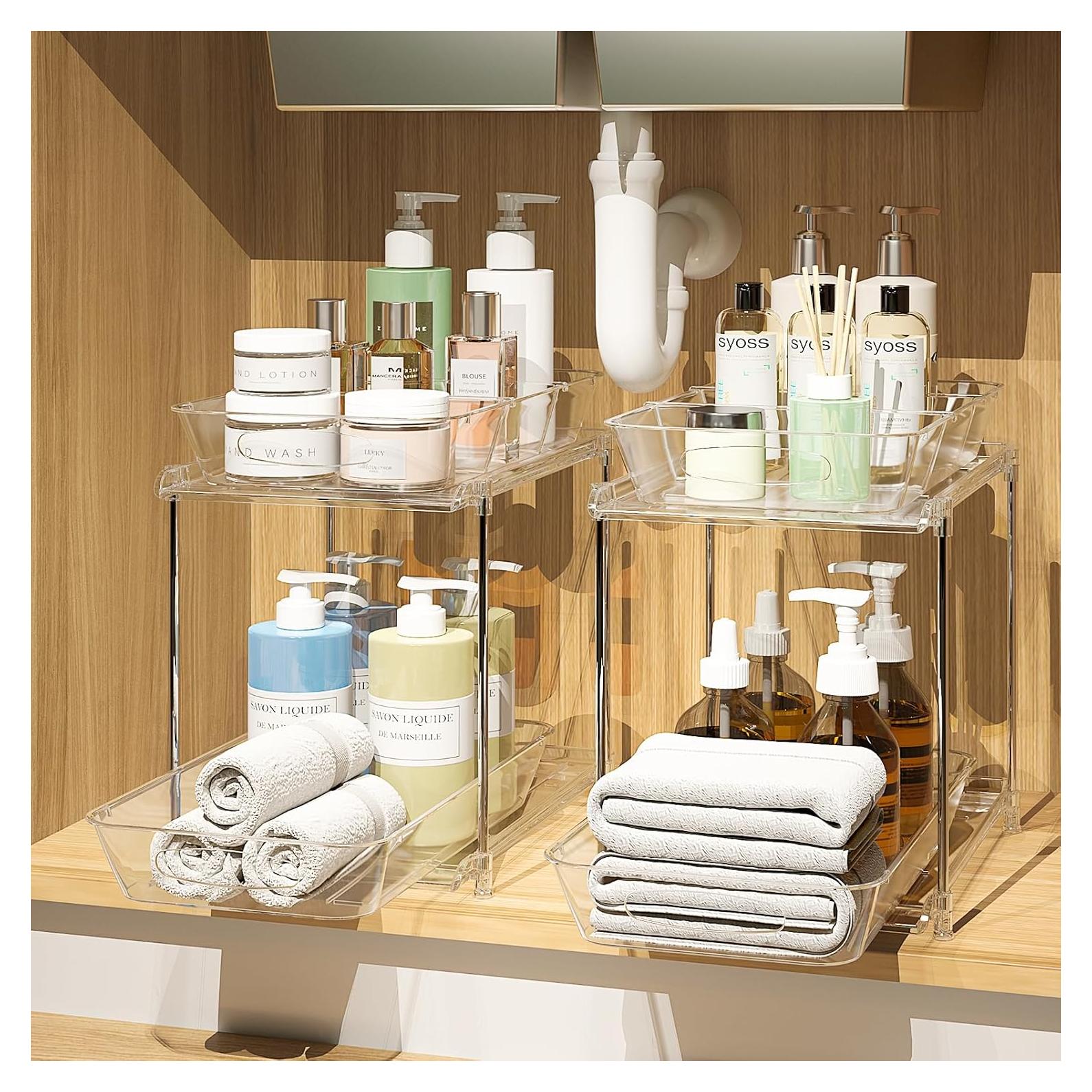 Organizador de Gabinete Bajo Fregadero MHHA 2 Niveles Transparente