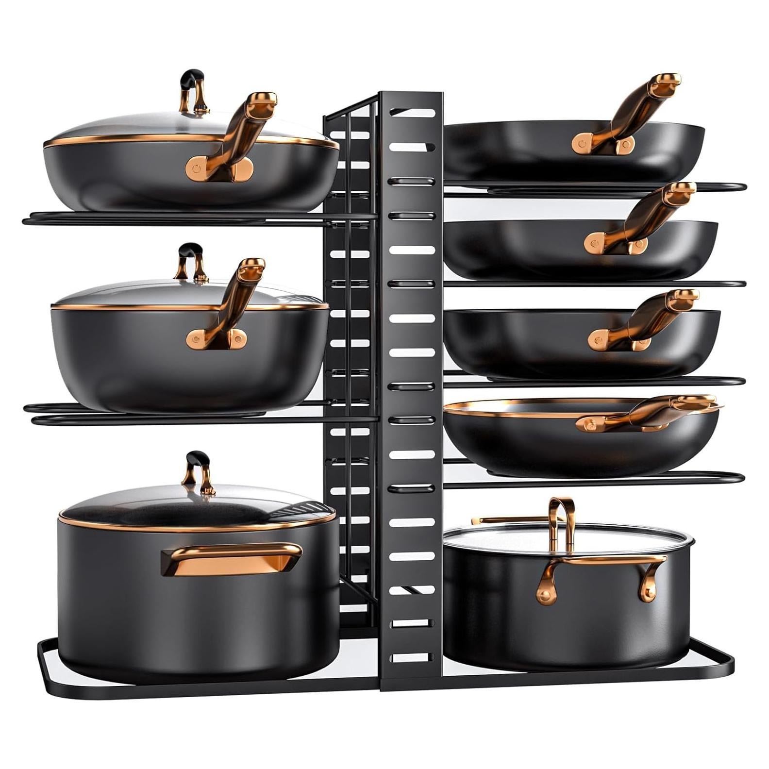 Organizador de Ollas y Sartenes MUDEELA 8 Niveles Ajustable