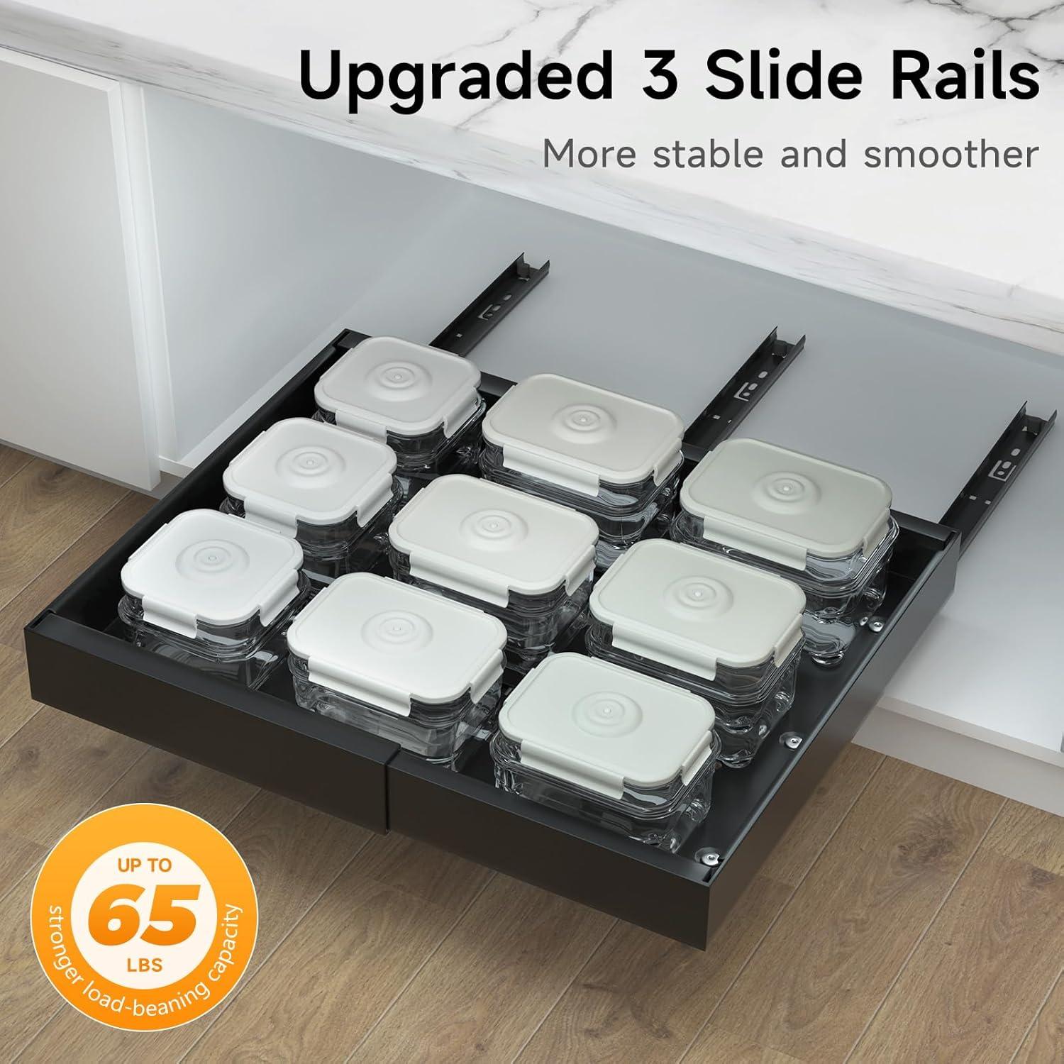 Organizador de Gabinete Expandible Ostutry 32-52cm Negro