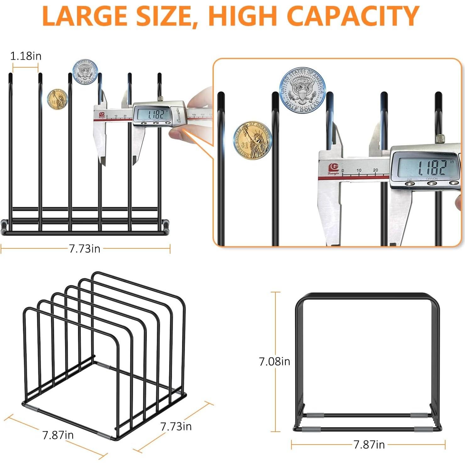 Organizador de Utensilios de Cocina KORRTFID - Soporte de Hierro con 5 Ranuras
