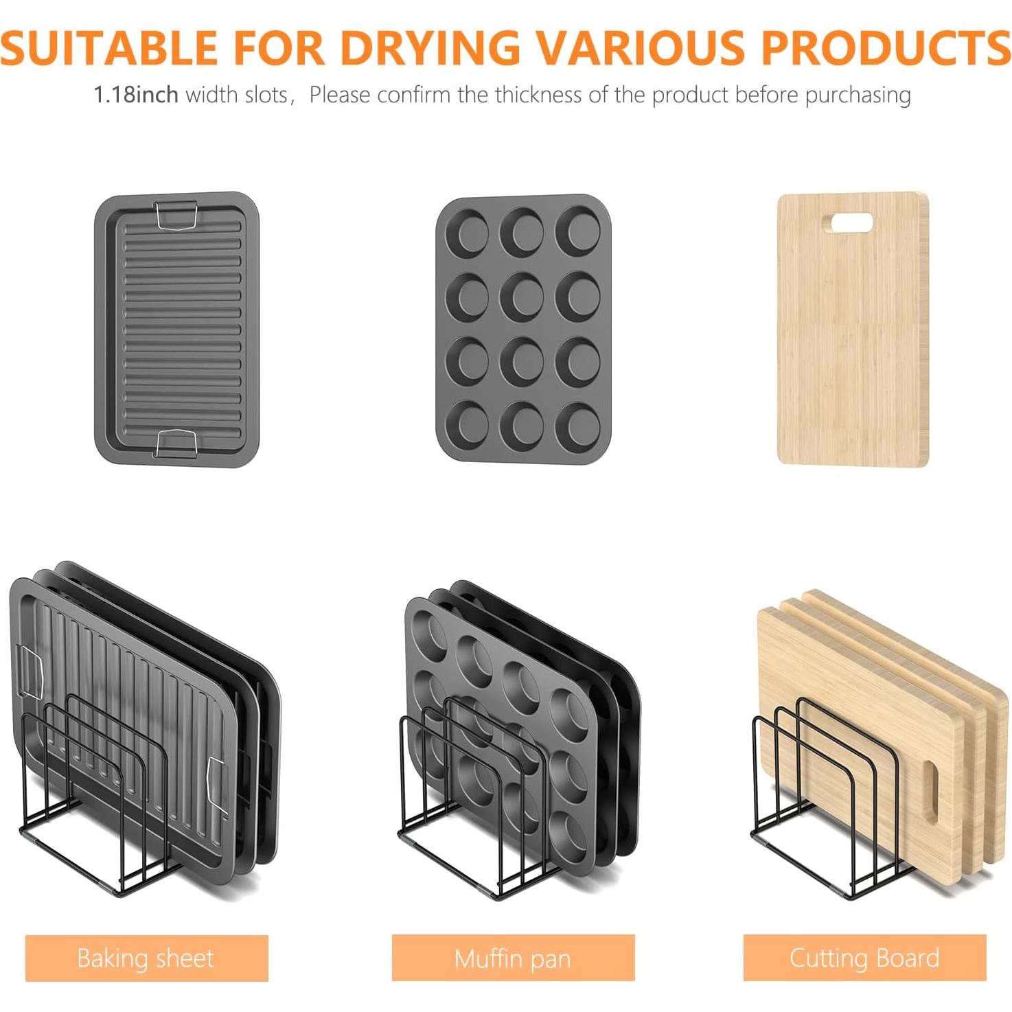 Organizador de Utensilios de Cocina KORRTFID - Soporte de Hierro con 5 Ranuras