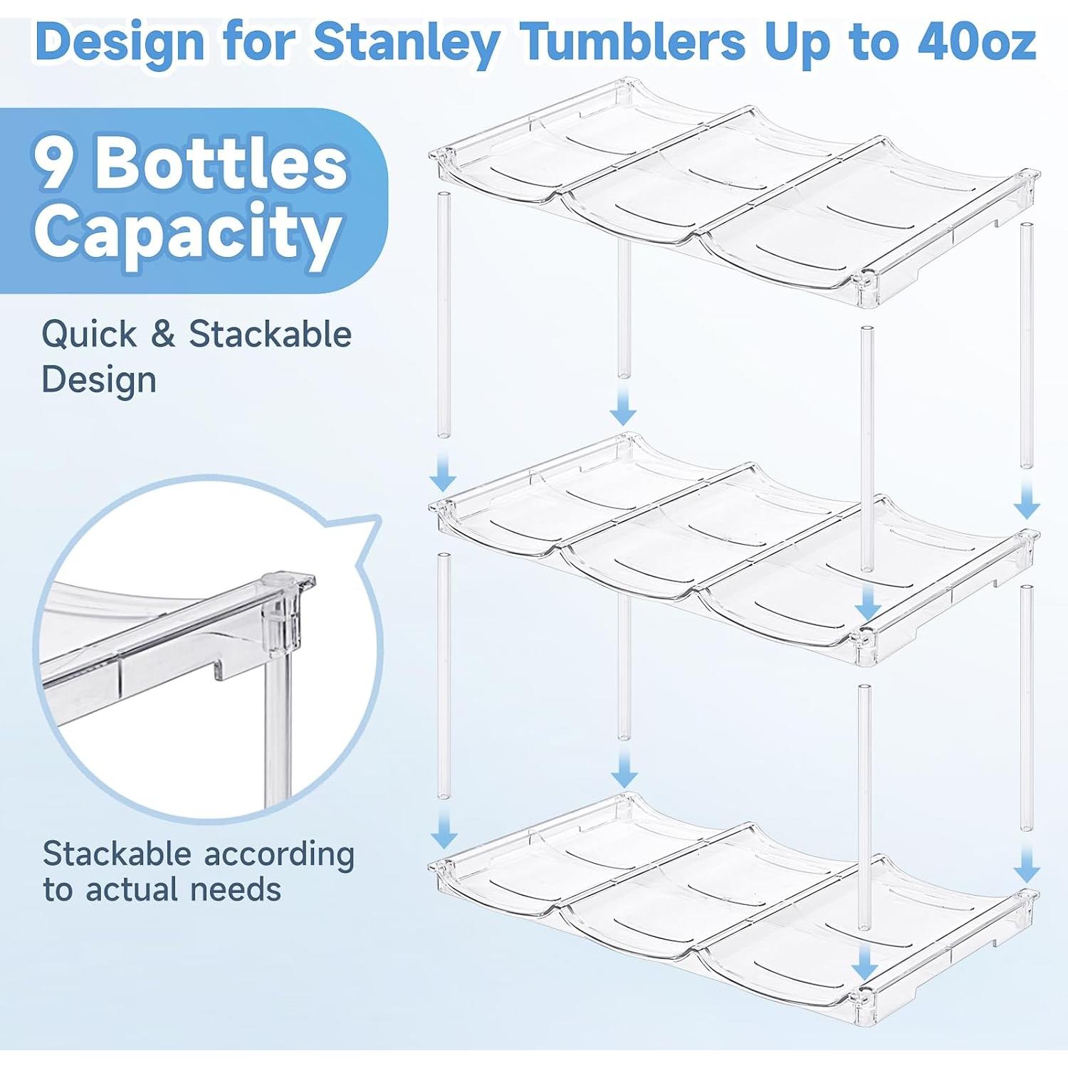 Organizador Apilable para Botellas de Agua Spospo 3 Pack