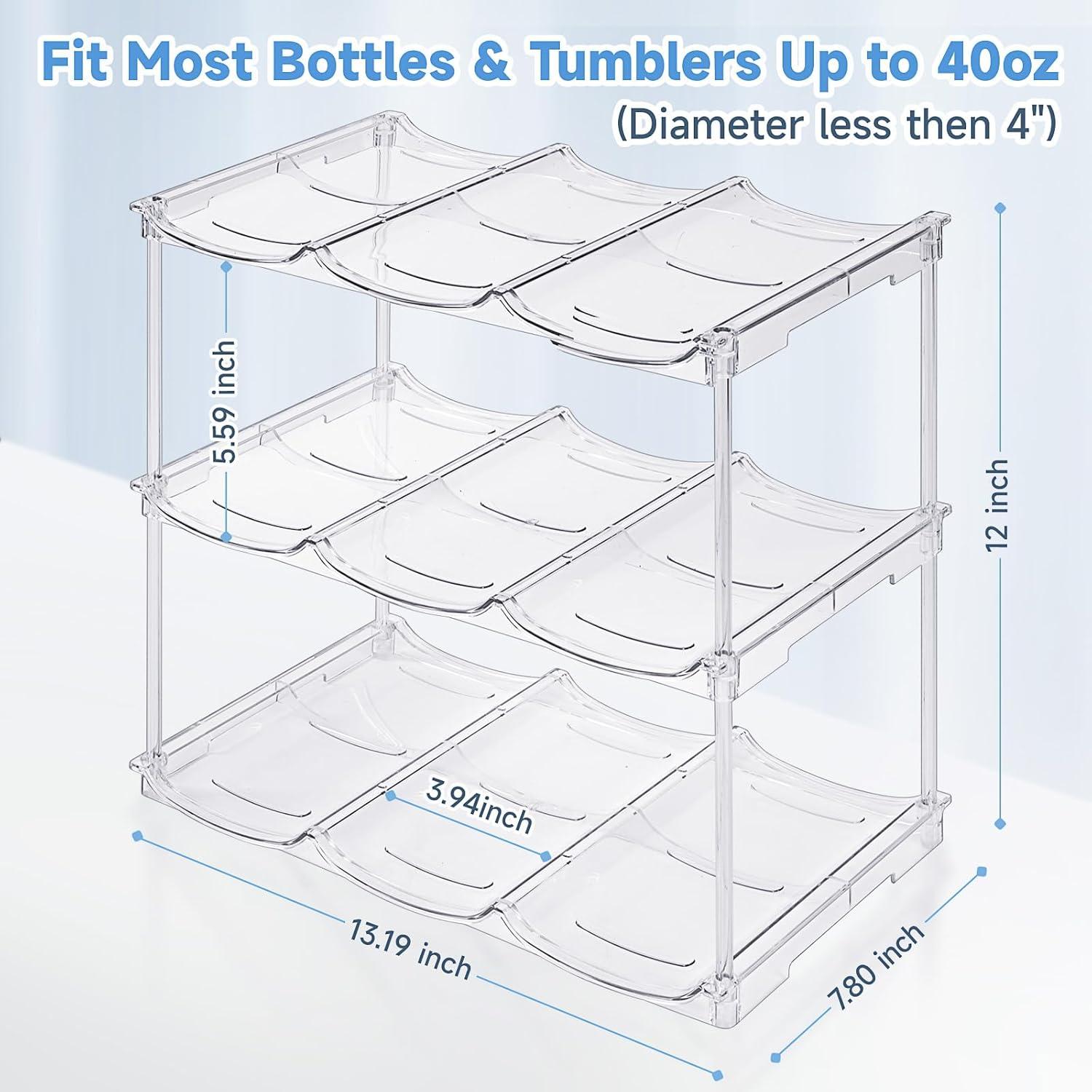 Organizador Apilable para Botellas de Agua Spospo 3 Pack