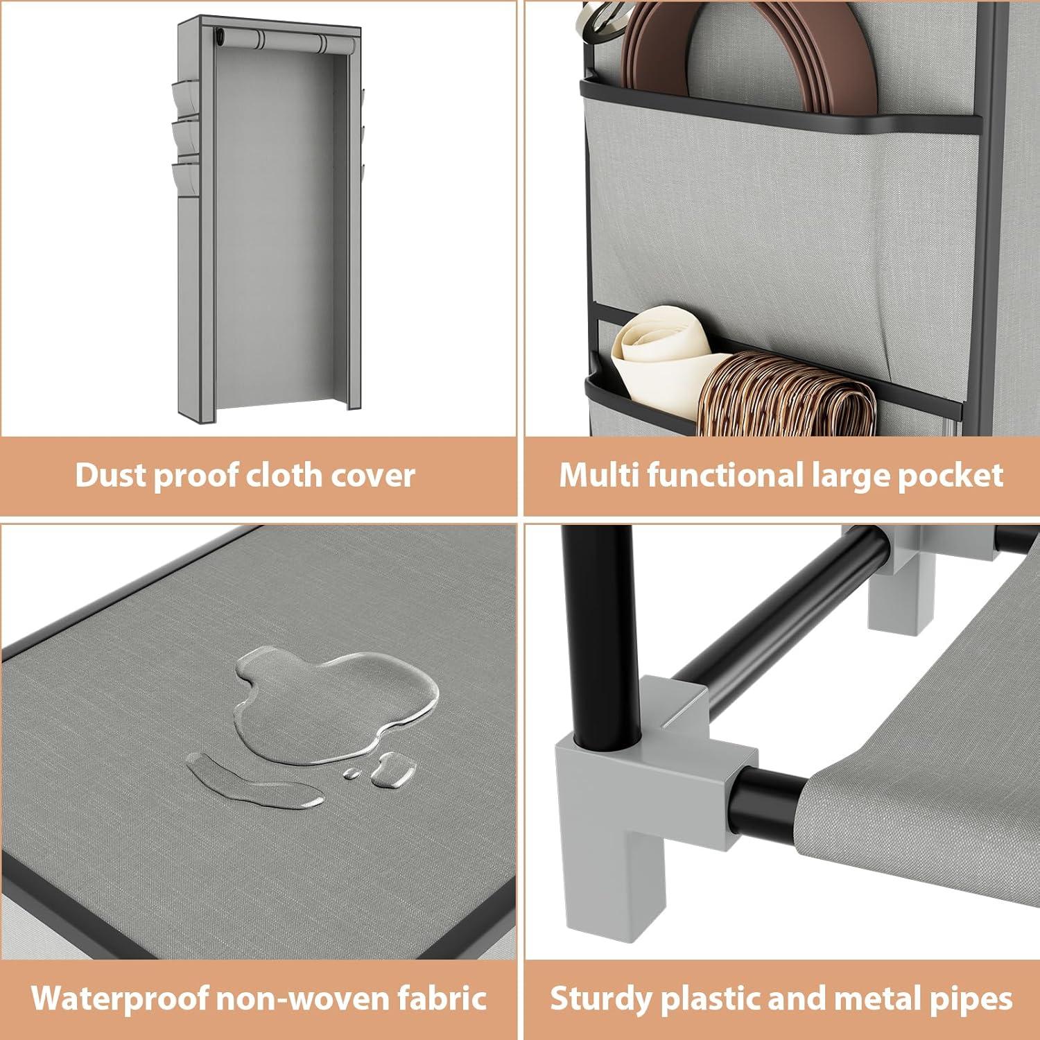 Organizador de Zapatos Vertical VTRIN 10 Niveles Gris