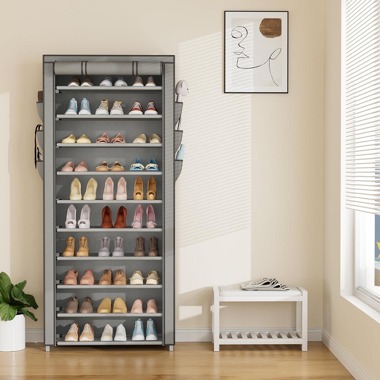 Organizador de Zapatos Vertical VTRIN 10 Niveles Gris
