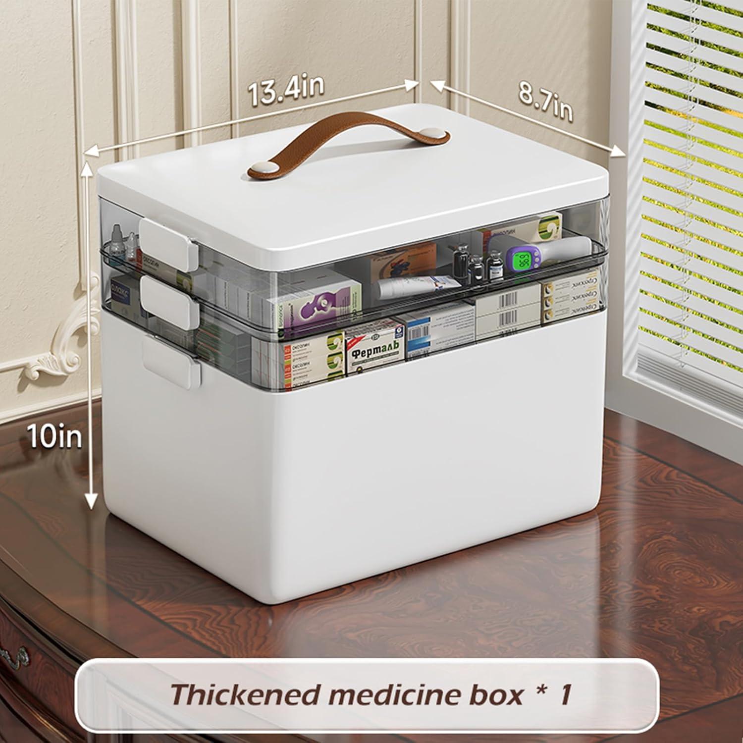 CTIME Organizador de Medicamentos 3 Niveles Blanco 34x22x25cm