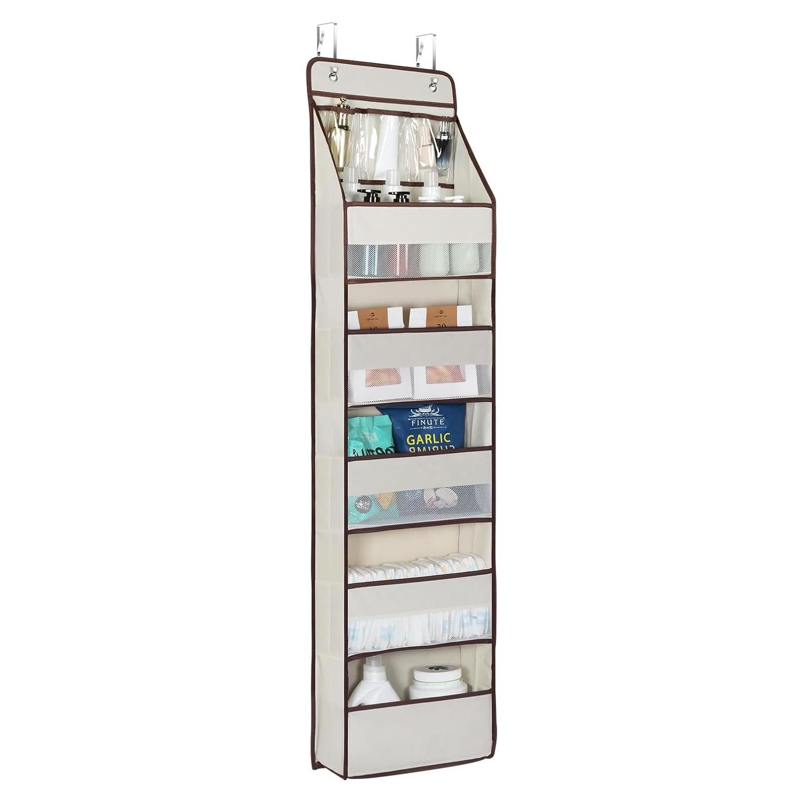 Organizador Colgante para Puerta Univivi 6 Capas Beige PVC