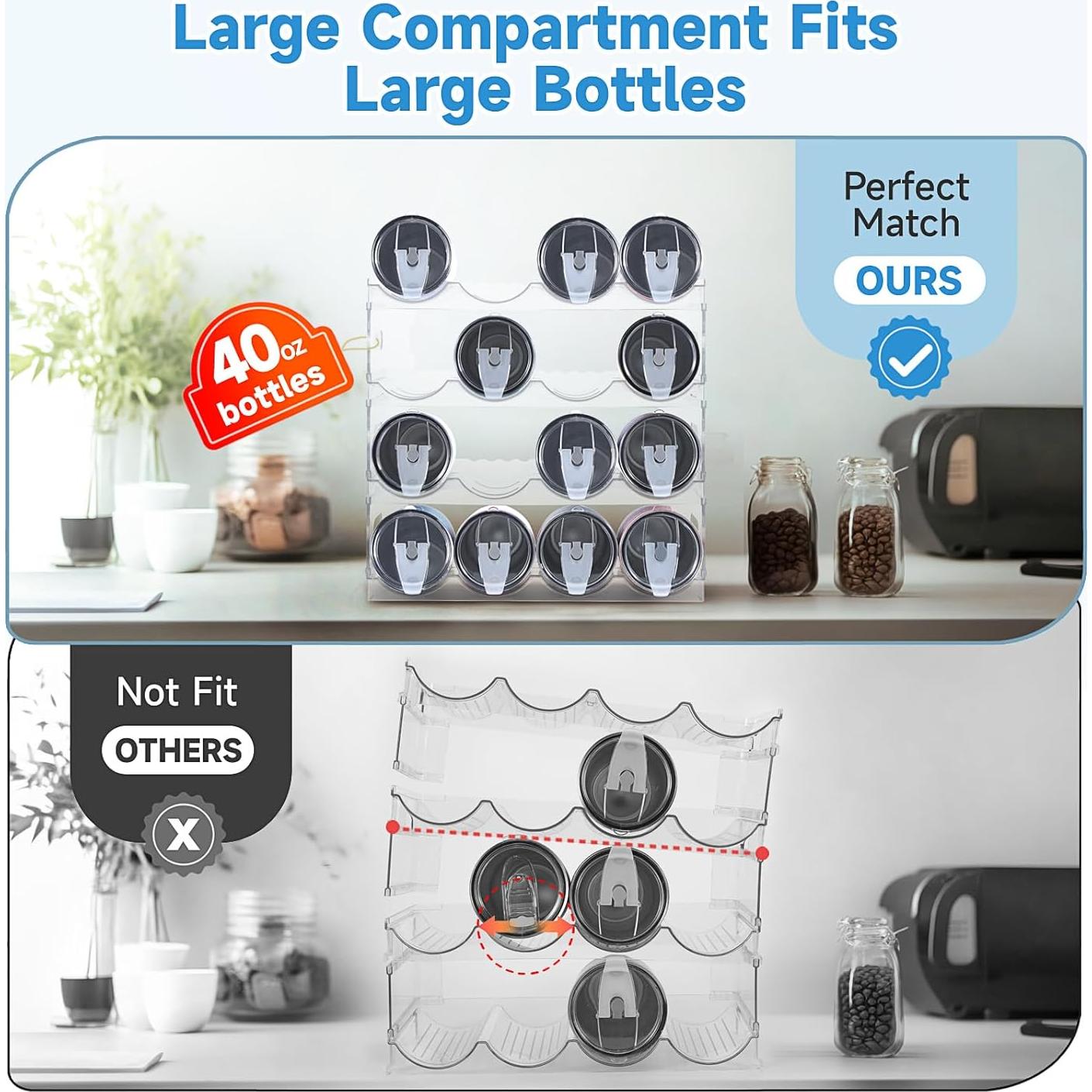 Organizador de Botellas de Agua Amaoot 16 Botellas Apilable