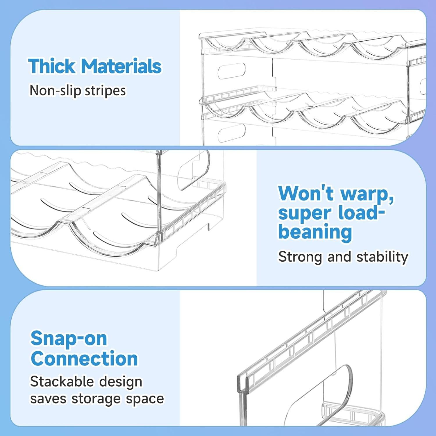 Organizador de Botellas de Agua Amaoot 16 Botellas Apilable
