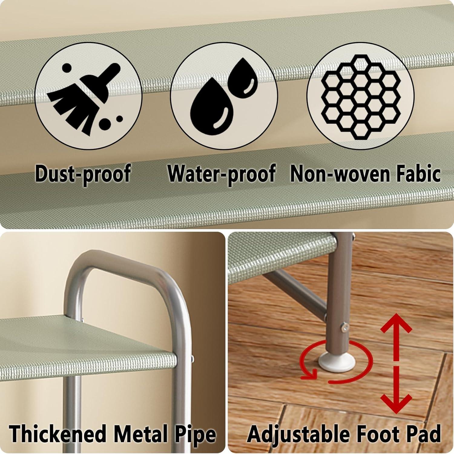 Estante Organizador de Zapatos INGIORDAR 3 Niveles Metal Gris