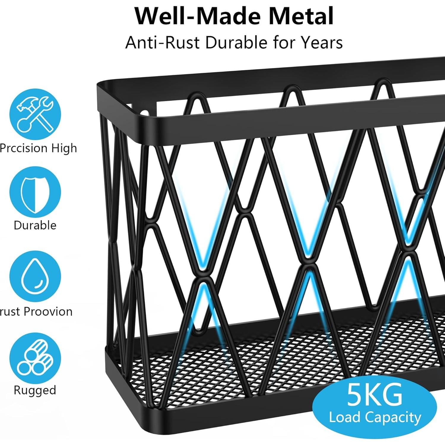 Organizador de Gabinete YIGII 3 Paquetes Negro - Soporte Tapa Tupperware