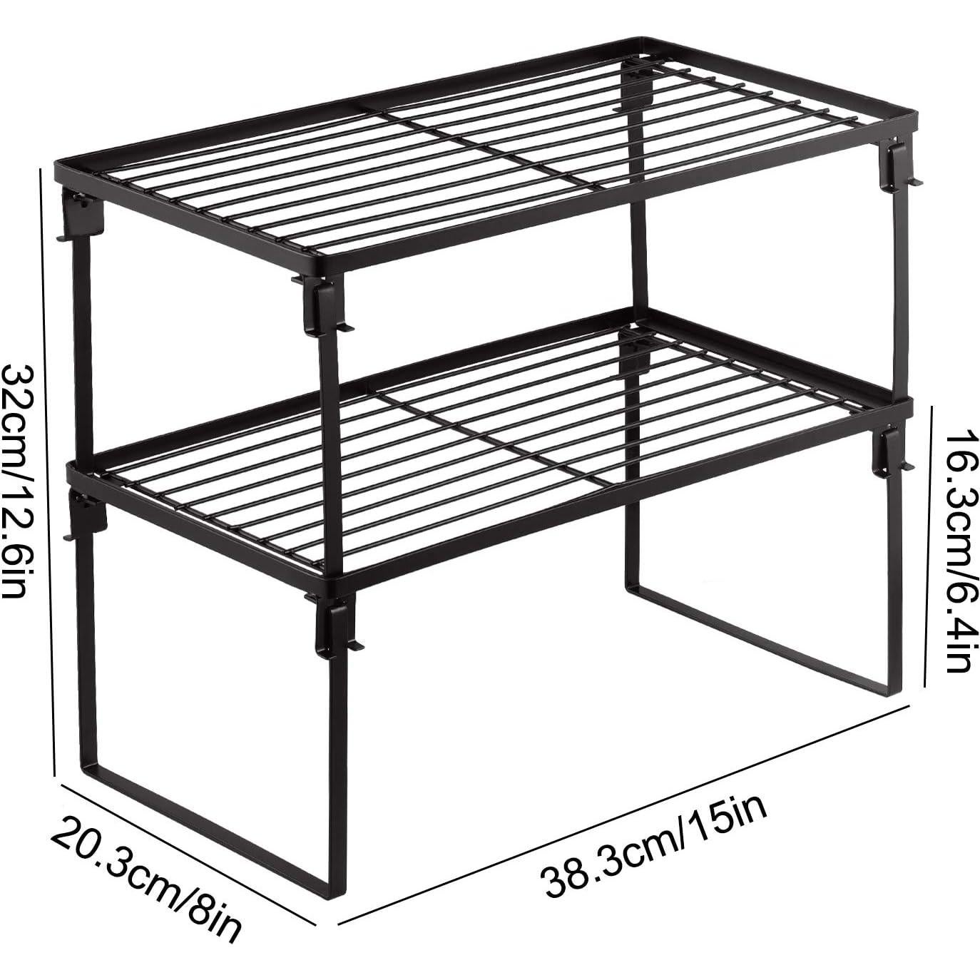 Estante de Almacenamiento Apilable Tomorotec 2 Niveles 20.3x38.1cm