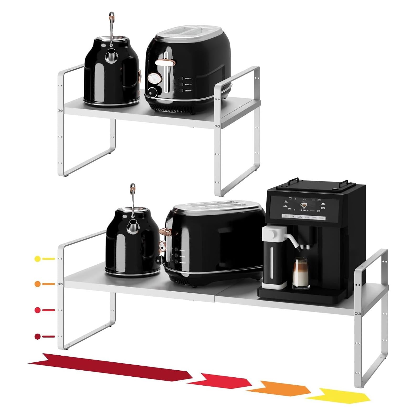 Estante Organizador Expandible TAIHEIS 10.2" Ancho Blanco