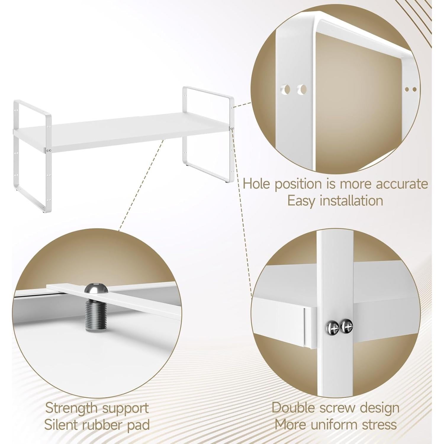 Estante Organizador Expandible TAIHEIS 10.2" Ancho Blanco
