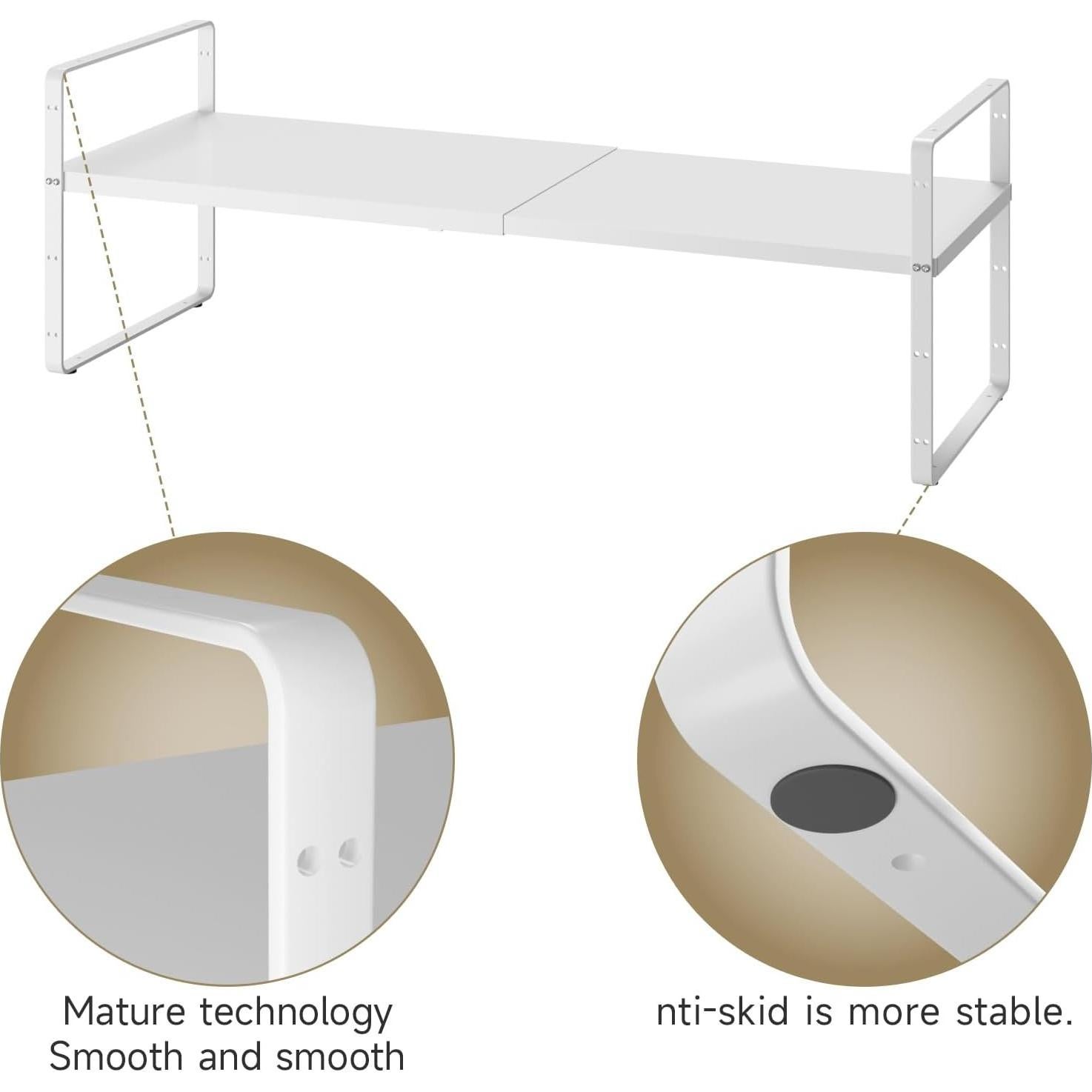 Estante Organizador Expandible TAIHEIS 10.2" Ancho Blanco