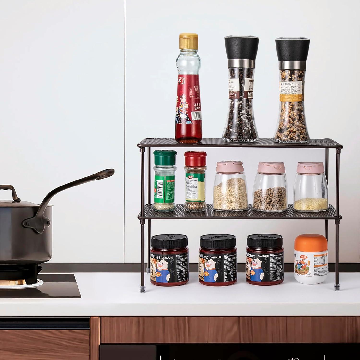 Organizador de Estante de Cocina Lonian 2-Pack Expandible