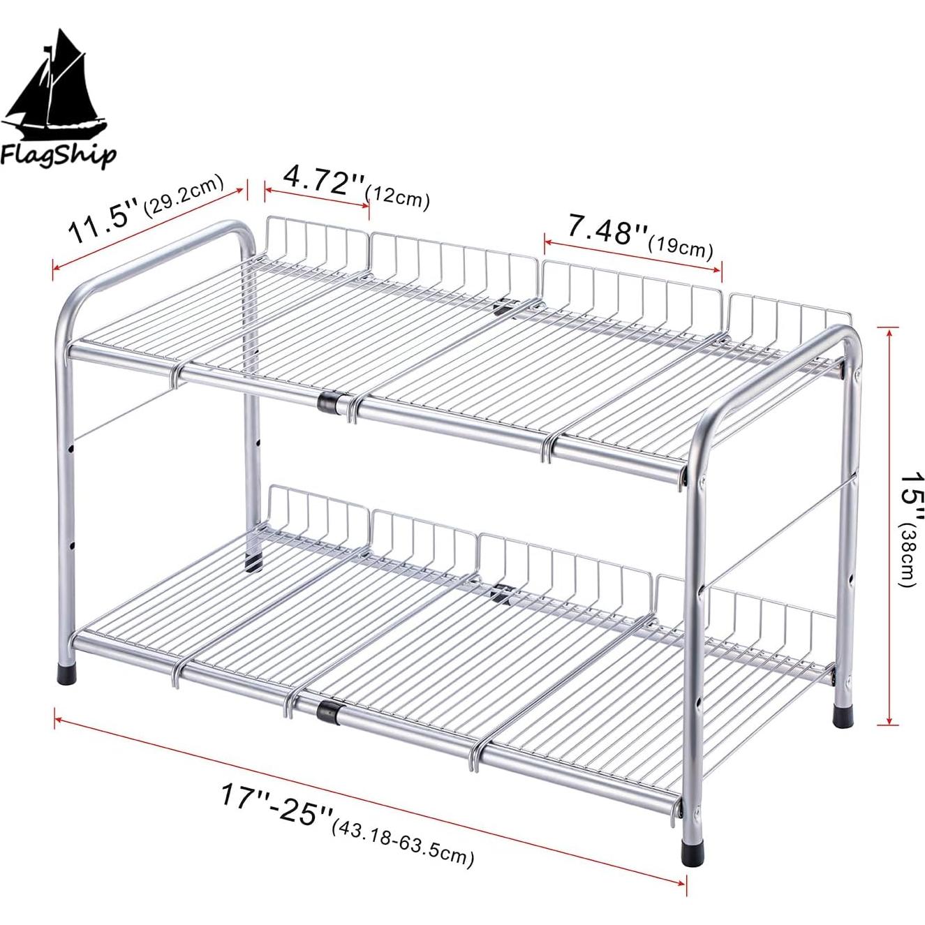 Organizador de Fregadero FlagShip 2 Niveles Ajustable 63.5 cm