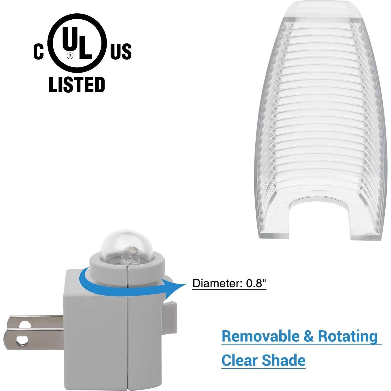 Luz Nocturna Enchufable DEWENWILS LED Manual 4 Piezas