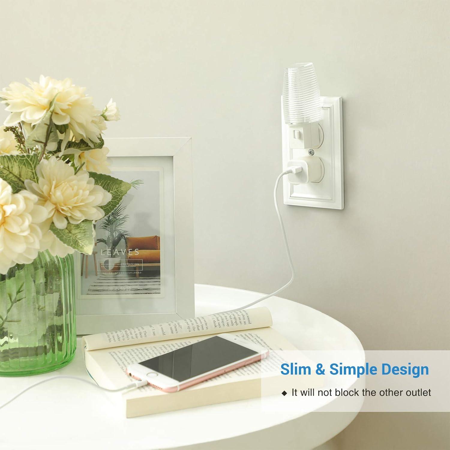 Luz Nocturna Enchufable DEWENWILS LED Manual 4 Piezas