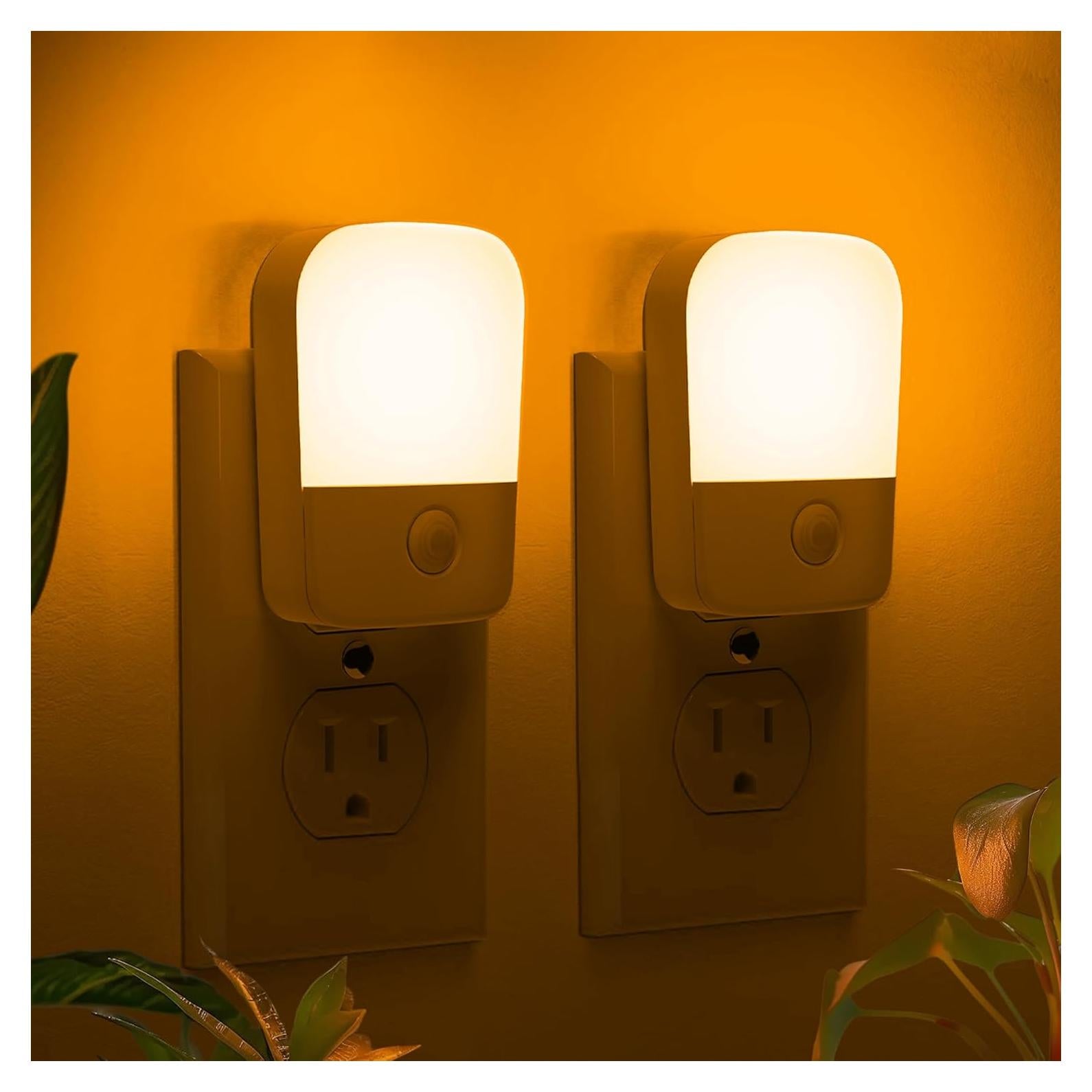 Luces Nocturnas LED Xing TP Ámbar con Sensor Crepúsculo, 2 Pzs