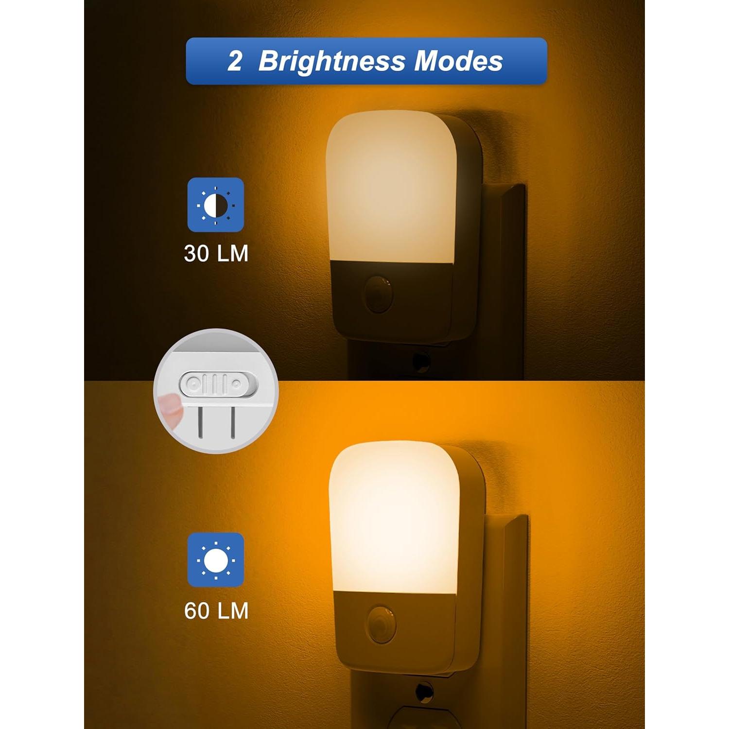 Luces Nocturnas LED Xing TP Ámbar con Sensor Crepúsculo, 2 Pzs
