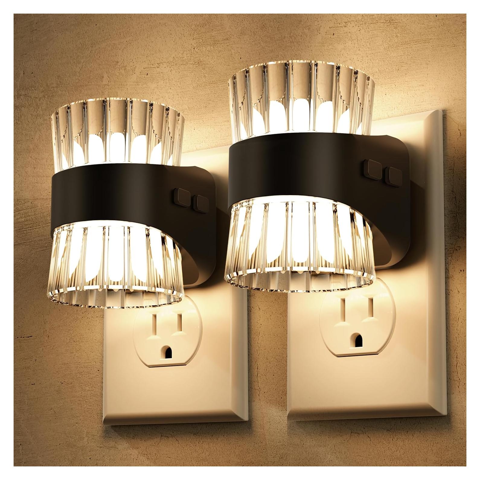 Luz Nocturna LED Briignite 2 Piezas con Sensor y Brillo Ajustable