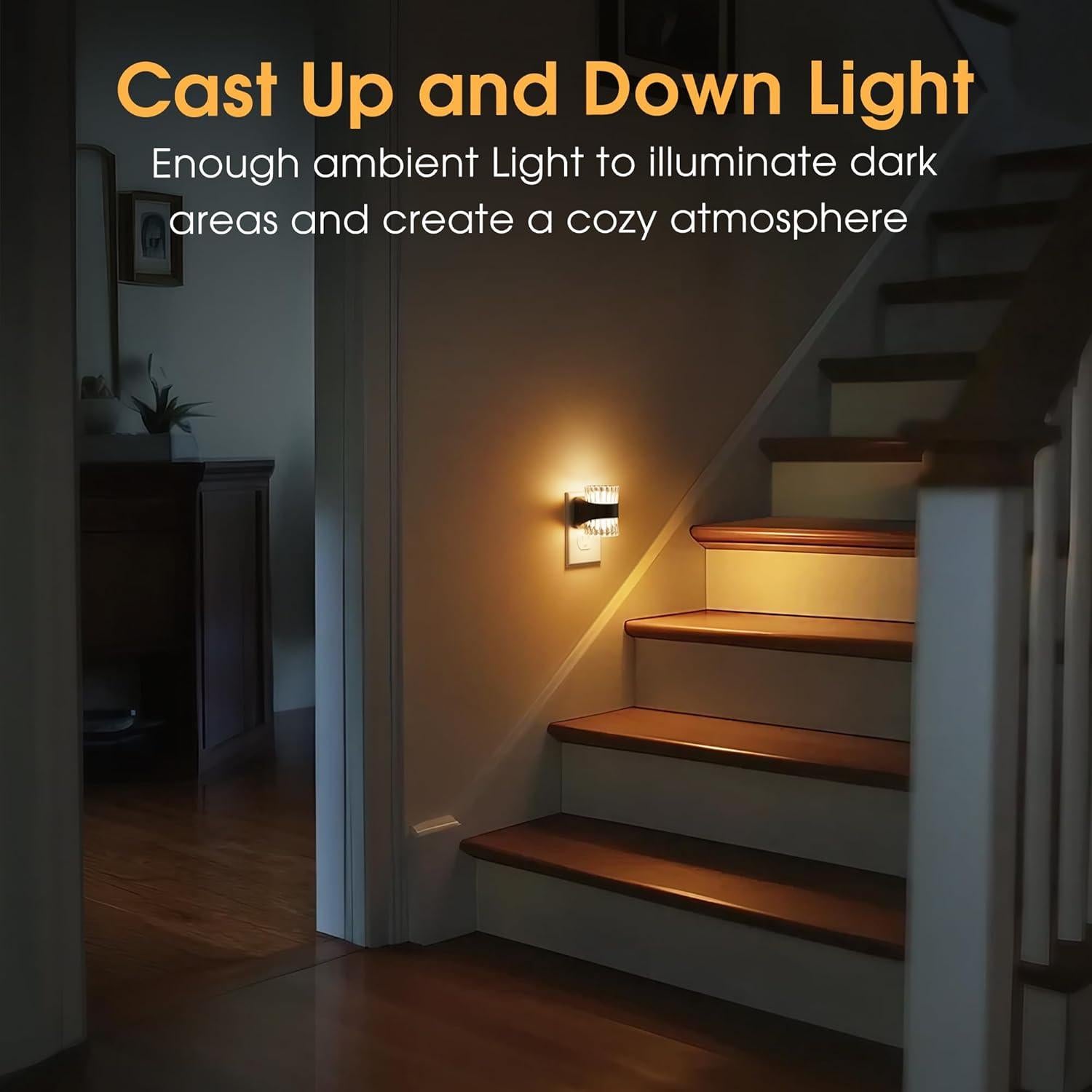 Luz Nocturna LED Briignite 2 Piezas con Sensor y Brillo Ajustable