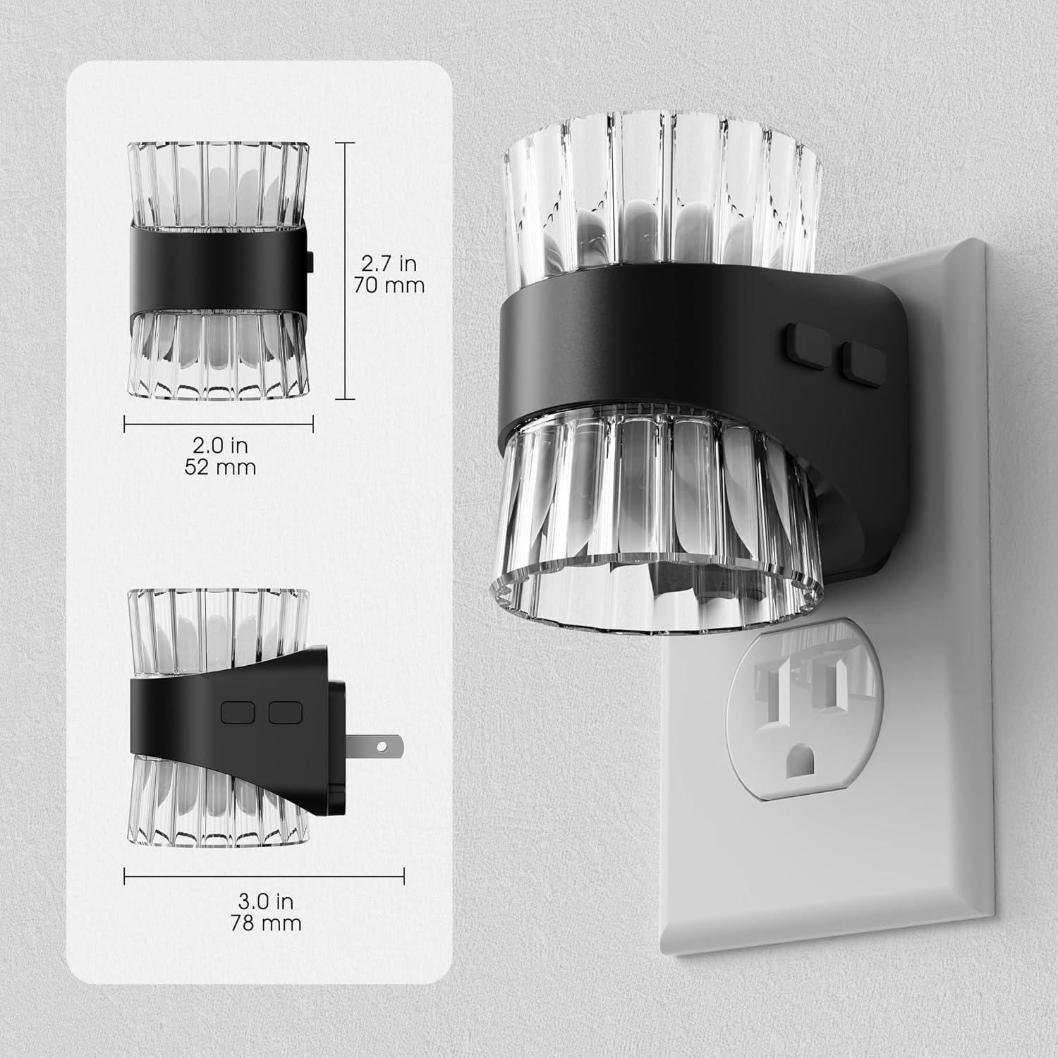 Luz Nocturna LED Briignite 2 Piezas con Sensor y Brillo Ajustable