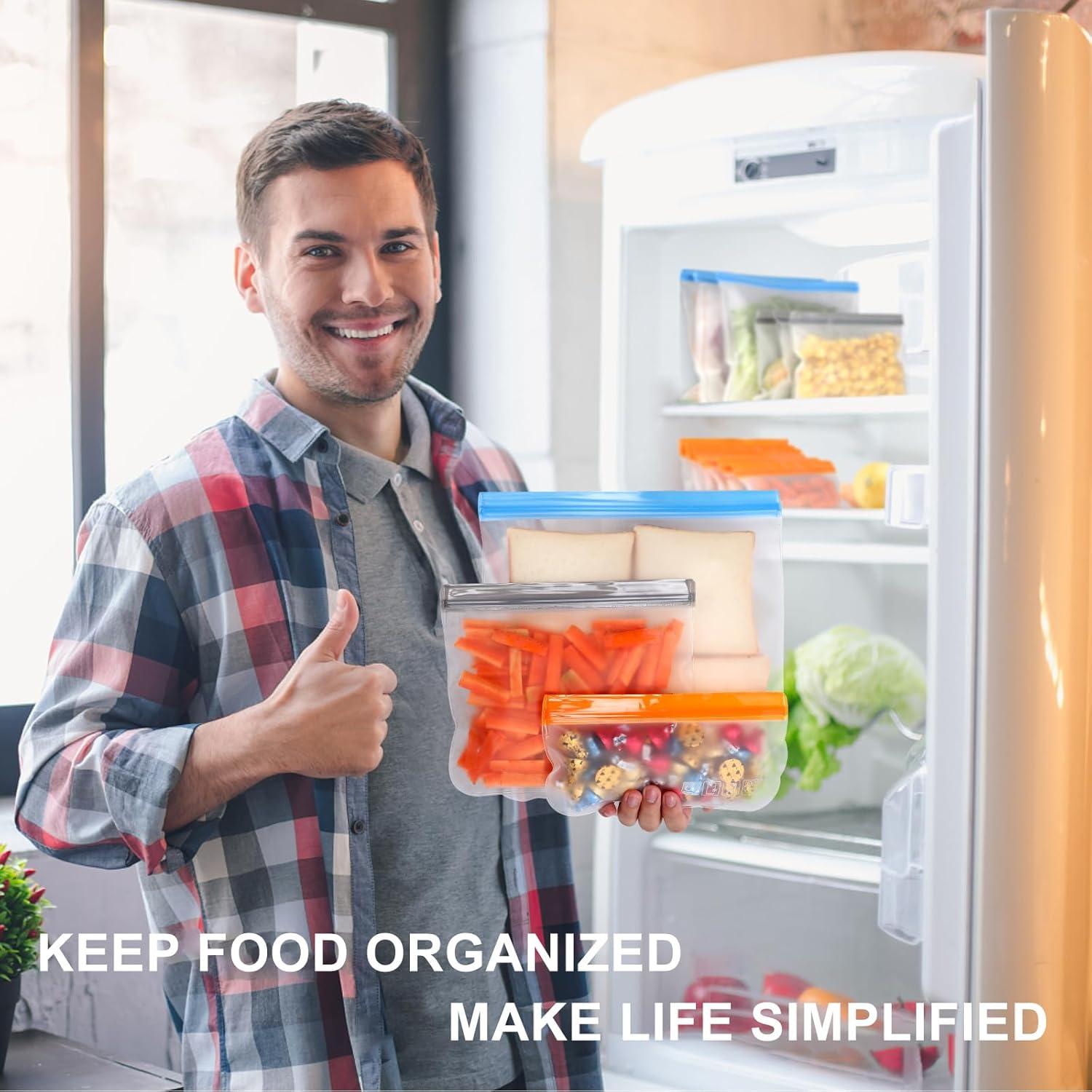 Bolsas Reutilizables de Congelador Lerine 6 Unidades 3.78L