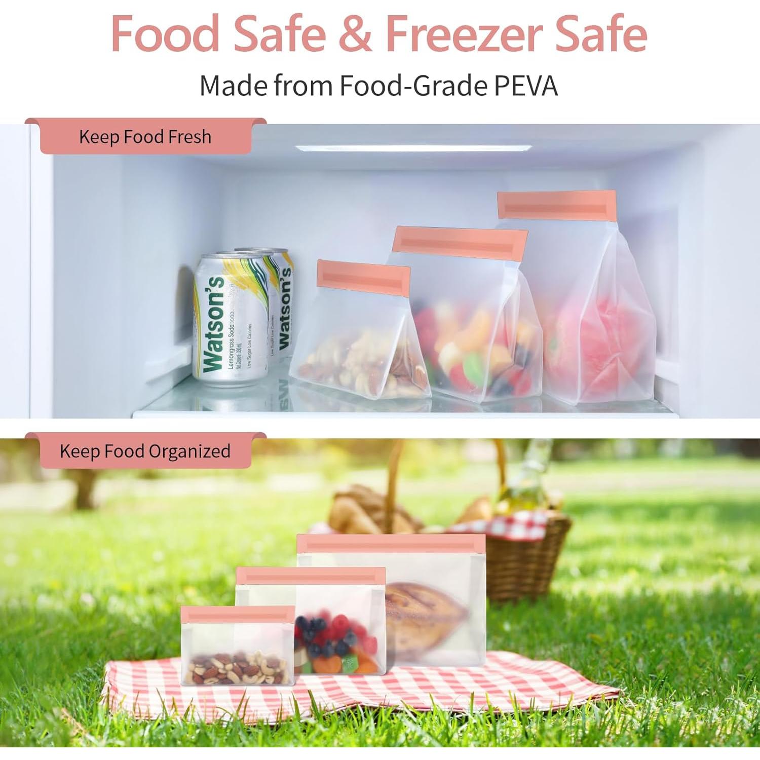 Packism Bolsas de Viaje Transparentes Aprobadas por TSA - 3 Tamaños Rosa