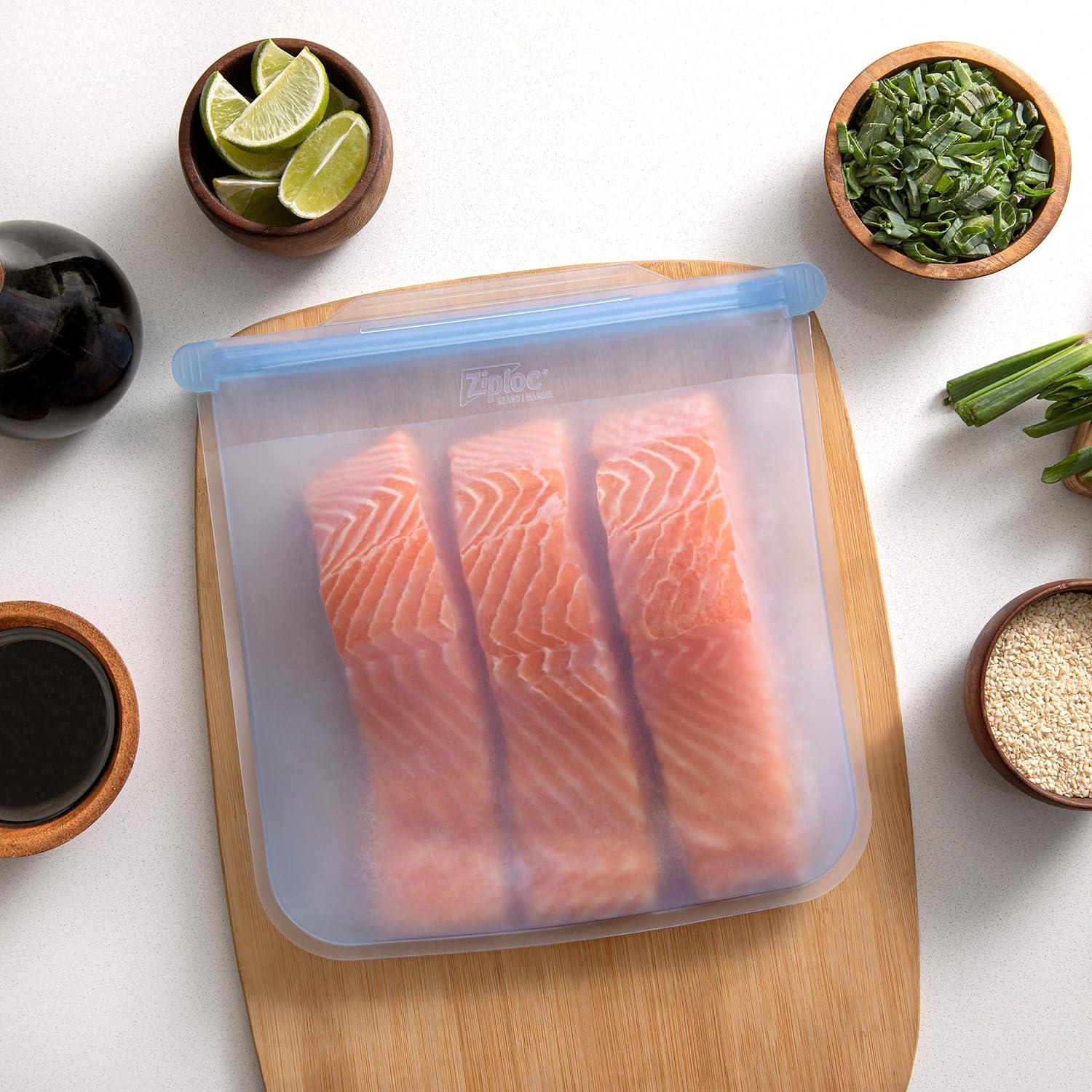 Bolsas Ziploc Endurables Grande 8 Tazas Silicona Reutilizable