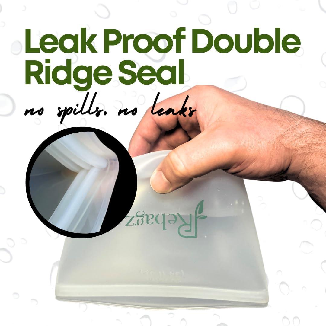 Bolsas de Almacenamiento de Silicona Rebagz - 3 Unidades, 2 a 6 Tazas