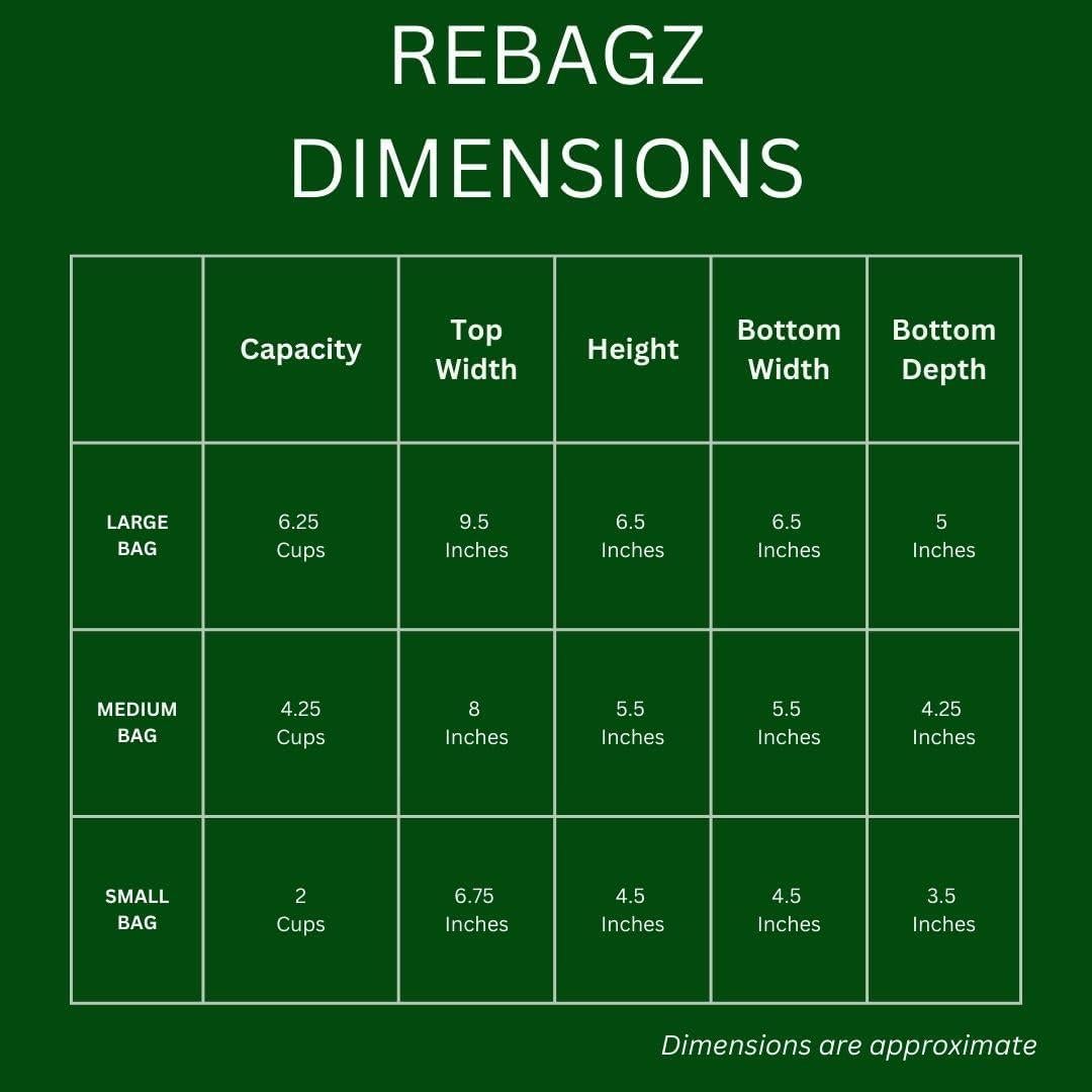 Bolsas de Almacenamiento de Silicona Rebagz - 3 Unidades, 2 a 6 Tazas