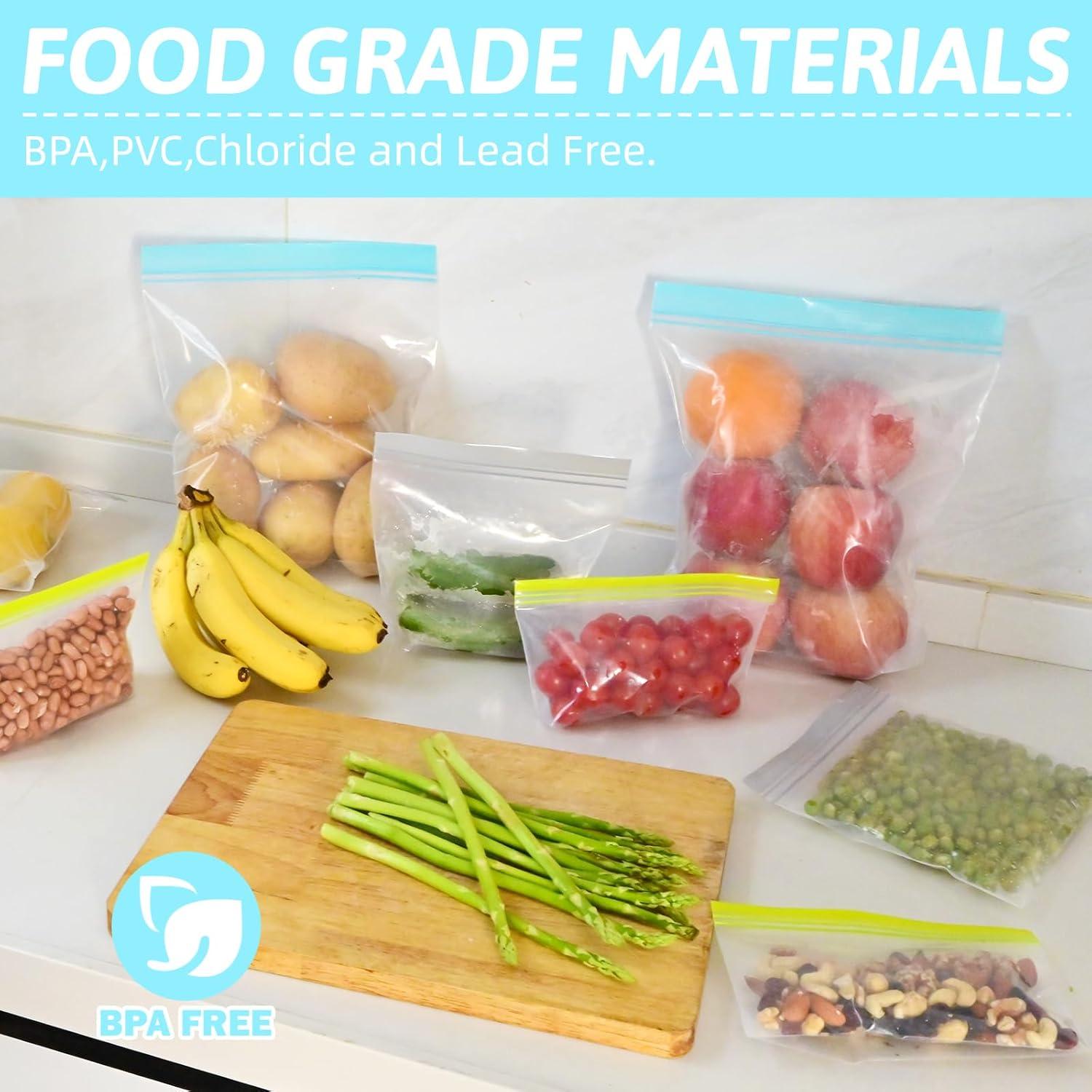 Bolsas de Congelador Reutilizables Rluahxnby 20 Paquetes 1 Galón