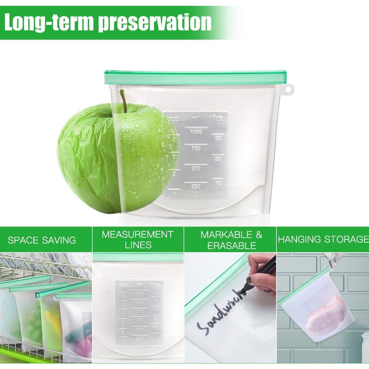 Bolsas de Almacenamiento de Silicona Cadrim - 6 Unidades Reutilizables