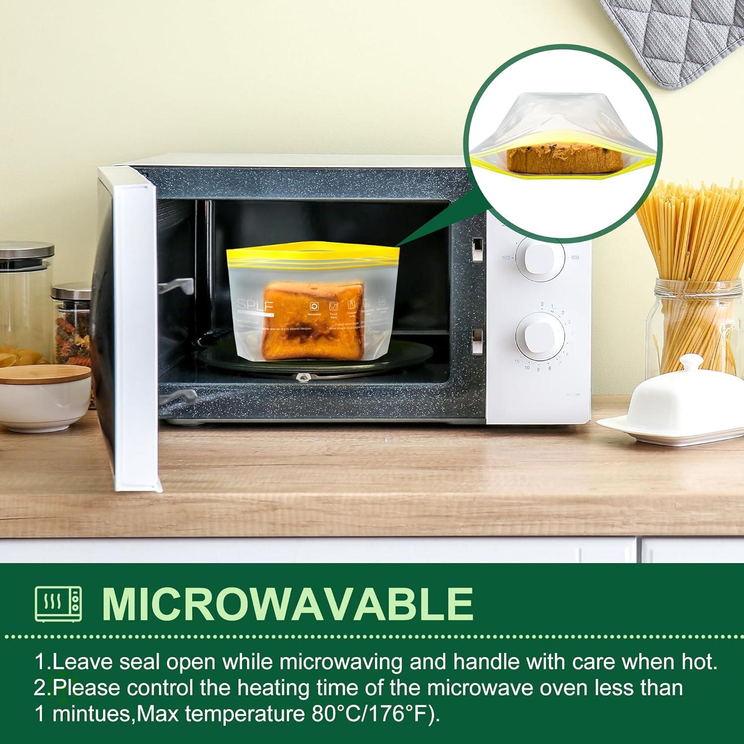 Bolsas Reutilizables SPLF 1 Galón 12 Piezas A Prueba de Fugas