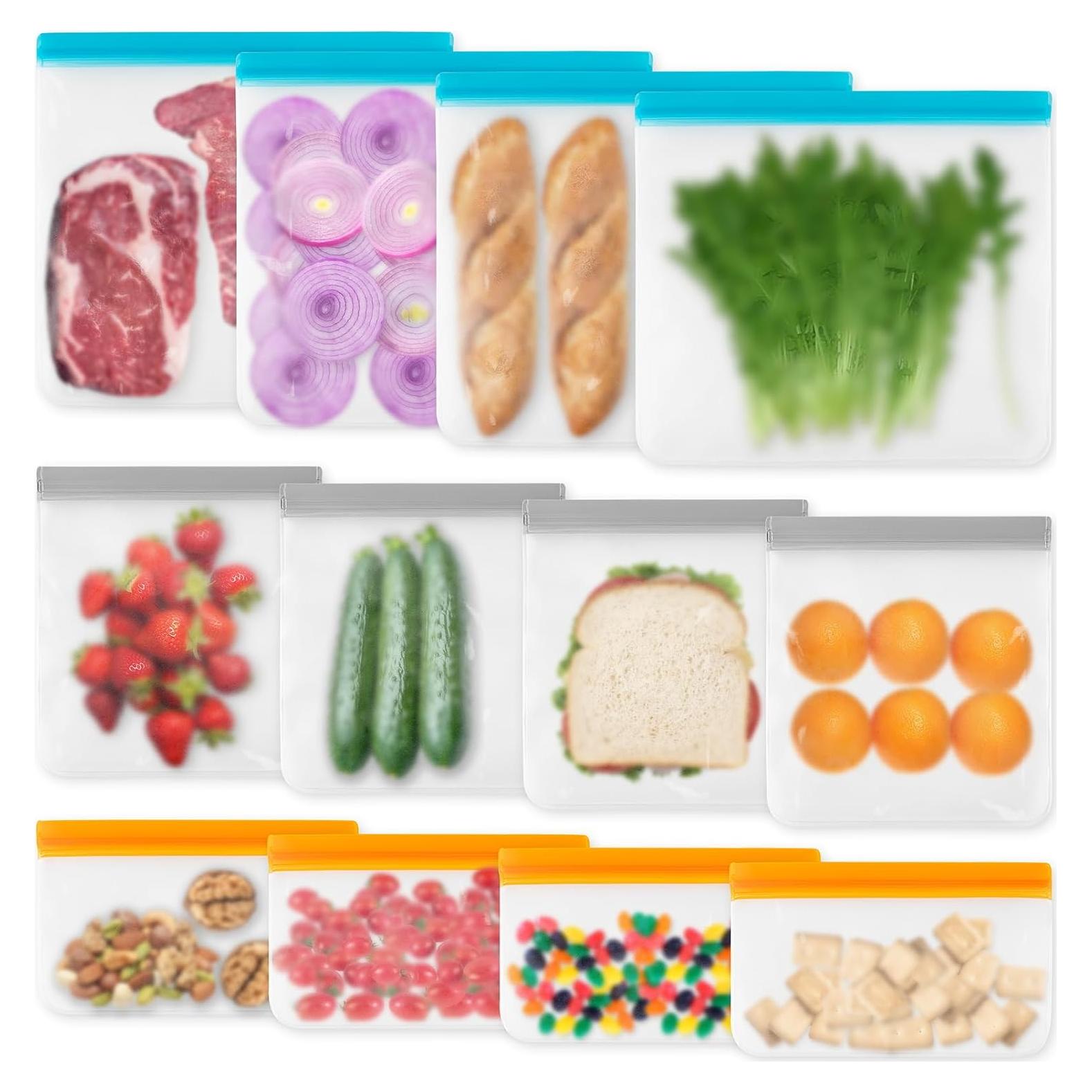 Set de 12 Bolsas Reutilizables VUEKYN para Congelador 37.85L