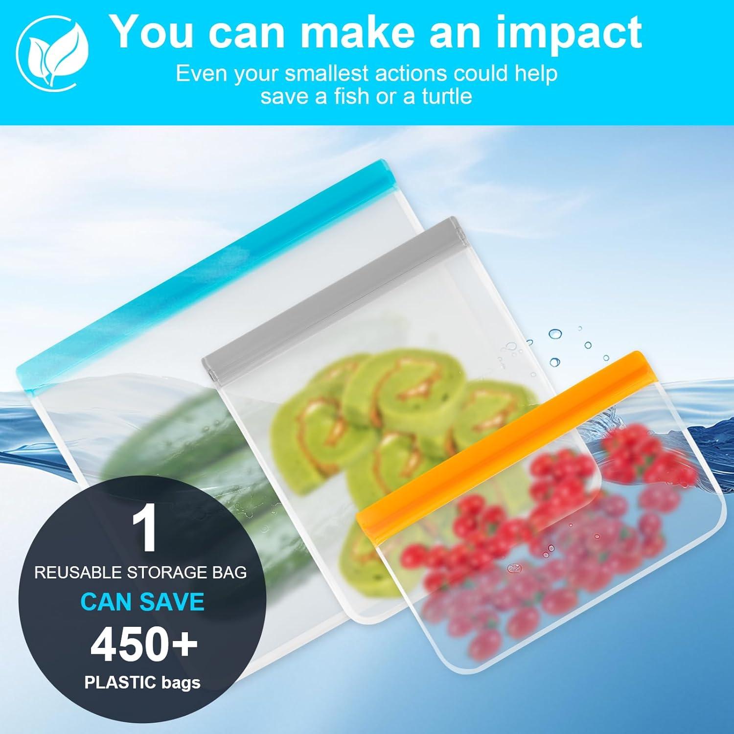 Set de 12 Bolsas Reutilizables VUEKYN para Congelador 37.85L