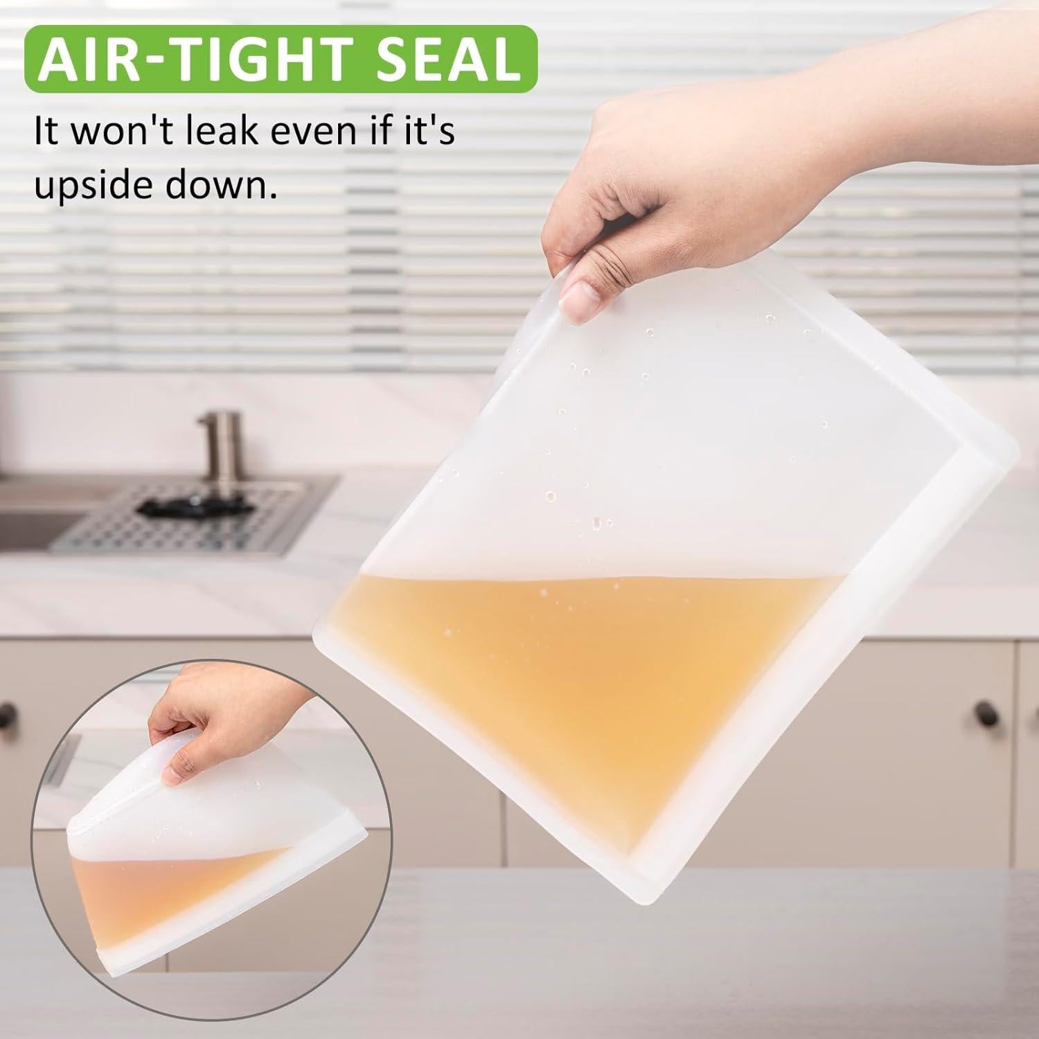 Bolsas de Almacenamiento de Alimentos Annaklin 5 Piezas Silicona