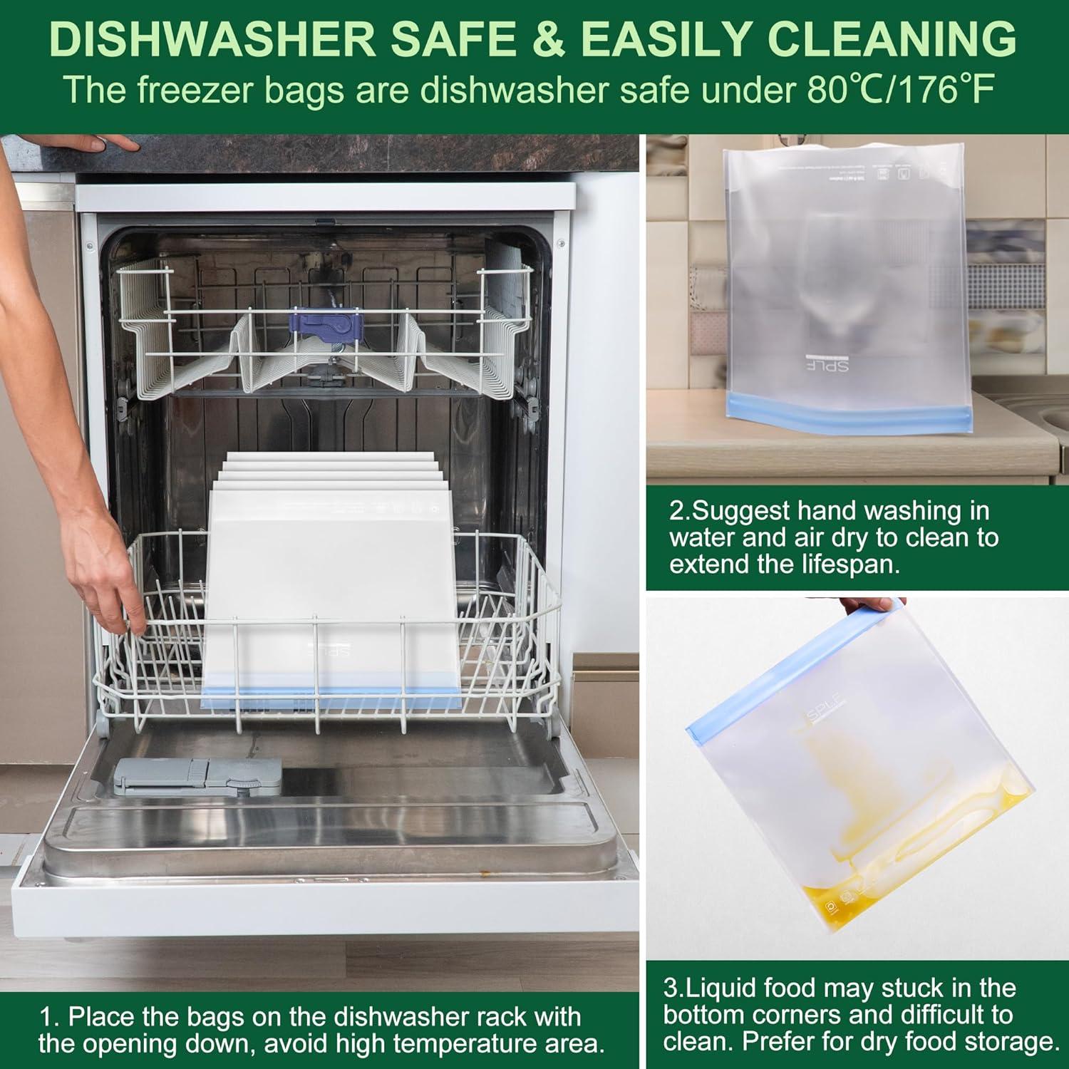 Bolsas Reutilizables SPLF 1 Galón 6 Piezas A Prueba de Fugas