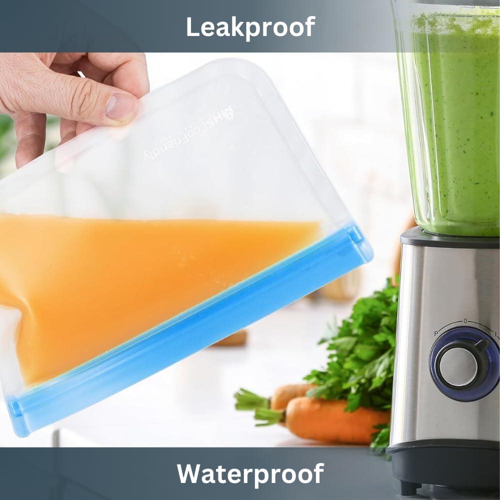 Reusable Freezer Bags | 20-Pack | M, L, XL & Gallon Reusable Ziplock Bags | BPA Free & Leakproof Bags for Fridge Storage, Freezer Storage, Food Storage, & Batch Cooking