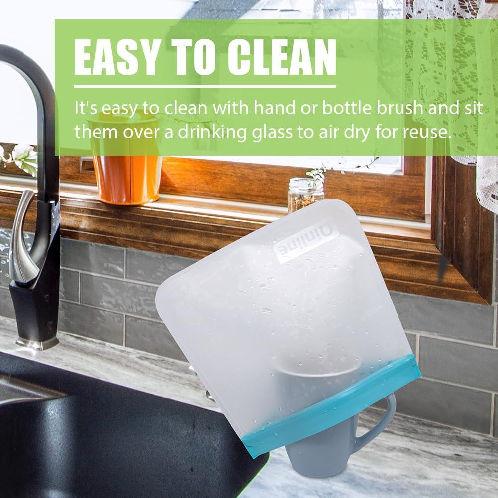 Bolsas Reutilizables Qinline 24 Pzas 1 Galón para Alimentos