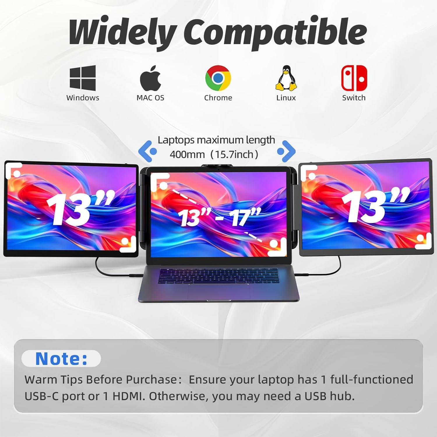 Extensor de Pantalla 2K KOJOM S2 PRO 13" IPS Plug & Play